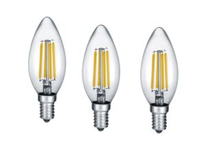 4017807508918 - Leuchten - E14 Filament led 3 Stk - 2 Watt 250 Lumen warmweiß Ø3cm - nicht dimmbar