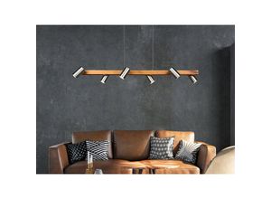 4017807523744 - Webmarketpoint - Aufhängung Isola Legno 6 einstellbare zylindrische Nickel-Spots Marley Trio Lighting