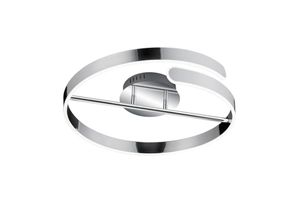 4017807525663 - Reality Leuchten - led Deckenleuchte parma Metall Chrom Weiß 3 Stufen Dimmer Ring Ø50cm