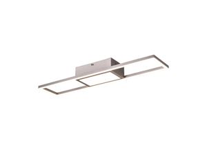 4017807538830 - Reality Leuchten - Große led Deckenleuchte rigido Silber 60x13cm dimmbar Lichtfarbe einstellbar