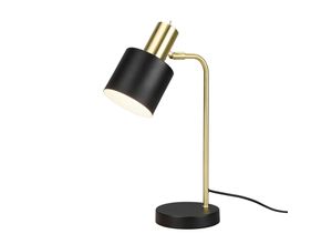 4017807538984 - Reality Leuchten - Tischleuchte adam Gold & Metallschirm Schwarz Höhe 44cm