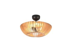 4017807540338 - Leuchten - Deckenleuchte colino Anthrazit & Naturholz Lamellenlampe ø 40 cm