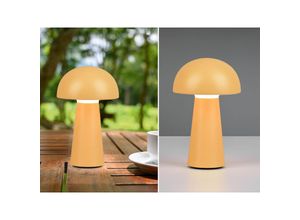 4017807541229 - Reality Leuchten - Outdoor led Akku Tischleuchte lennon mit Touch Dimmer Gelb Höhe 21cm