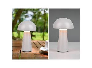 4017807541274 - Reality Leuchten - Outdoor led Akku Tischleuchte lennon mit Touch Dimmer Grau Höhe 21cm