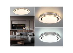 4017807552577 - Reality Leuchten - led Deckenleuchte atria Fernbedienung dimmbar Sternenhimmel Schwarz Ø48cm