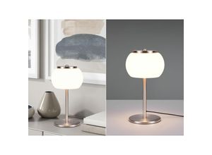 4017807561395 - Leuchten - led Tischleuchte madison Silber mit Milchglas Stufenweise dimmbar 33cm