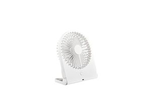 4017807564464 - Reality Leuchten - Schreibtisch Ventilator breezy - 3 Stufen Weiß Höhe 23cm Akku & usb-c Anschluß