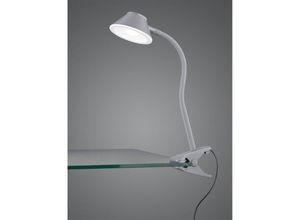 4017807575071 - Reality Leuchten - led Klemmleuchte berry Flexarm Kunststoff Titanfarben Höhe 26cm