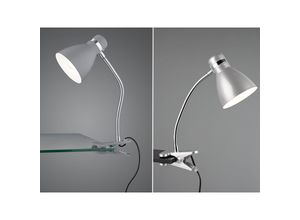 4017807575101 - Reality Leuchten - Klemmleuchte harvey flexibel Chrom & Metallschirm Titan 36cm