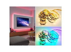 4017807577341 - Reality Leuchten - Led strip rgb trio lighting gaming racer 15w 3000k länge 5m schwarz - r65555102