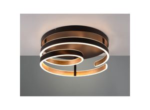 4017807579840 - Leuchten - Große led Deckenleuchte marnie geschwungen Schwarz Gold ø 55cm