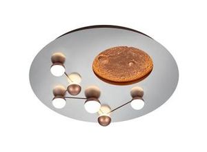 4017807580952 - Trio Leuchten - Flache led Deckenleuchte zodiac Aluminium gebürstet Rund ø 50cm