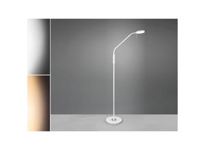 4017807588668 - Leuchten - led Stehleuchte monza dimmbar mit Flexarm Höhe 145cm Weiß