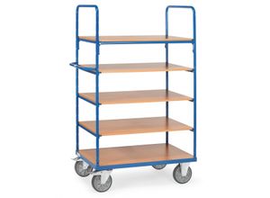 4017976083421 - Fetra Etagenwagen mit 5 Böden aus Holz Fetra Etagenwagen mit 5 Böden aus Holz 1000x600mm Ladefläche 1000x700mm Ladefläche