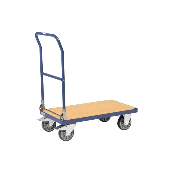 4017976780009 - fetra® Klappwagen Ladefläche Holzwerkstoff je 2 Lenk- & Bockrollen 850 x 500 mm