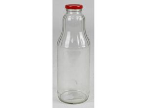 4018164065908 - Buri - 21x Glasflasche 1L Schraubdeckel Saft Wasser Milch Küchen Trink Tisch Haushalt