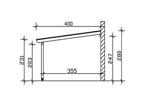 4018211004478 - SKAN HOLZ Terrassenüberdachung Andria 434 x 400 cm Leimholz