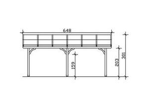 4018211004782 - SKAN HOLZ Terrassenüberdachung Venezia 648 x 339 cm Leimholz