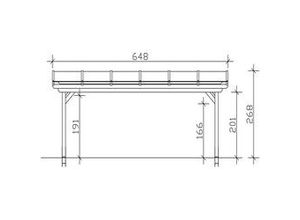 4018211005260 - SKAN HOLZ Terrassenüberdachung Sanremo 648 x 250 cm Leimholz