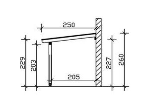 4018211005901 - SKAN HOLZ Terrassenüberdachung Rimini 648 x 250 cm Douglasie