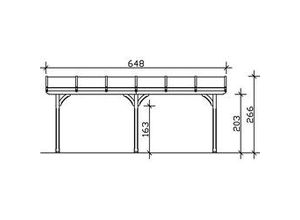 4018211005918 - SKAN HOLZ Terrassenüberdachung Rimini 648 x 300 cm Douglasie