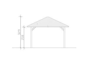 4018211006915 - SKAN HOLZ Pavillon Orleans 2 Leimholz lasiert in Eiche hell