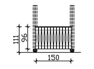 4018211007745 - SKAN HOLZ Brüstung Balkonschalung 150 x 96 cm Fichte lasiert in Weiß