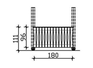 4018211008193 - SKAN HOLZ Brüstung Balkonschalung 180 x 96 cm Fichte lasiert in Weiß