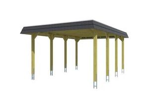 4018211009572 - SKAN HOLZ Carport Spreewald 396 x 589 cm mit Aluminiumdach