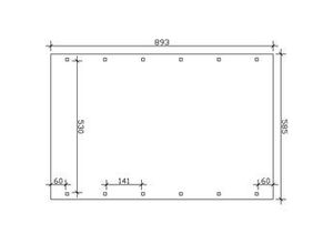 4018211009732 - SKAN HOLZ Carport Spreewald 585 x 893 cm mit Aluminiumdach