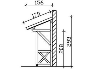 4018211016204 - SKAN HOLZ Vordach Paderborn Typ 3 242 x 156 cm lasiert in Eiche hell