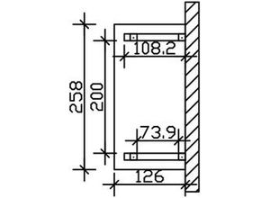 4018211016334 - SKAN HOLZ Vordach Wismar Typ 4 258 x 126 cm lasiert in Eiche hell