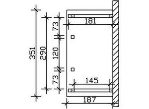 4018211016365 - SKAN HOLZ Vordach Wismar Typ 7 351 x 187 cm lasiert in Eiche hell