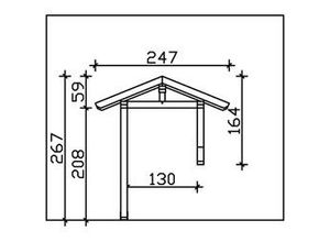 4018211016402 - SKAN HOLZ Vordach Siegen Typ 3 247 x 116 cm lasiert in Eiche hell