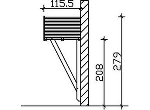 4018211016433 - SKAN HOLZ Vordach Stralsund Typ 2 289 x 116 cm lasiert in Eiche hell