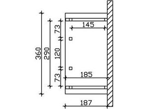 4018211016495 - SKAN HOLZ Vordach Stralsund Typ 8 360 x 187 cm lasiert in Eiche hell