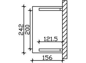 4018211017263 - SKAN HOLZ Vordach Paderborn Typ 1 242 x 156 cm lasiert in Weiß