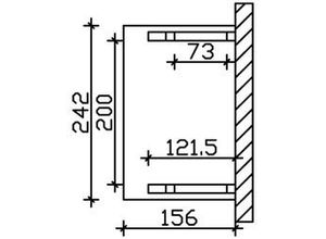 4018211017294 - SKAN HOLZ Vordach Paderborn Typ 4 242 x 156 cm lasiert in Weiß