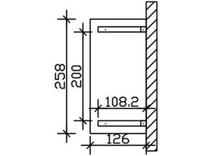 4018211017393 - SKAN HOLZ Vordach Wismar Typ 2 258 x 126 cm lasiert in Weiß