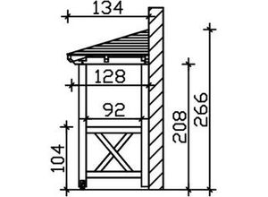 4018211017423 - SKAN HOLZ Vordach Wismar Typ 5 351 x 134 cm lasiert in Weiß