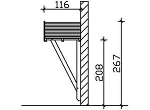 4018211017478 - SKAN HOLZ Vordach Siegen Typ 2 247 x 116 cm lasiert in Weiß