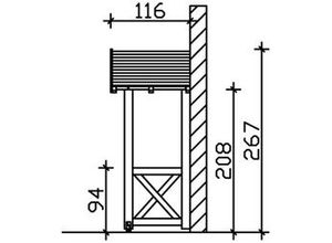 4018211017492 - SKAN HOLZ Vordach Siegen Typ 4 247 x 116 cm lasiert in Weiß
