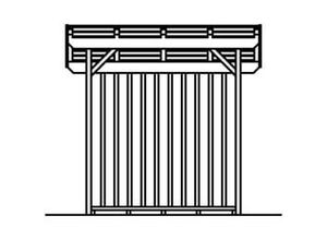 4018211018017 - SKAN HOLZ Holzunterstand Lars 1 240 x 102 cm  lasiert in Nussbaum