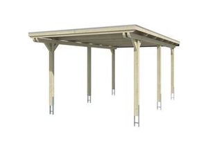 4018211022120 - SKAN HOLZ Carport Emsland 354 x 604 cm mit Aluminiumdach natur