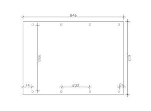 4018211022540 - SKAN HOLZ Carport Emsland 613 x 846 cm mit Aluminiumdach natur