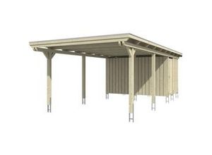 4018211022960 - SKAN HOLZ Carport Emsland 404 x 846 cm mit EPDM-Dach mit Abstellraum