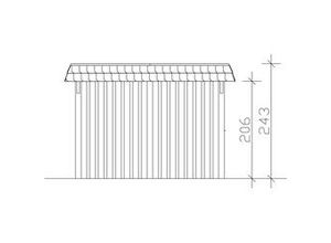 4018211023608 - SKAN HOLZ Carport Wendland mit Abstellraum 362 x 870 cm mit Aluminiumdach