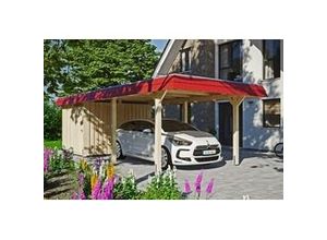 4018211023622 - SKAN HOLZ Carport Wendland mit Abstellraum 362 x 870 cm mit Aluminiumdach