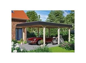 4018211023745 - SKAN HOLZ Carport Wendland 409 x 628 cm mit Aluminiumdach schwarze Blende