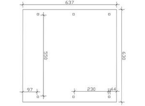 4018211024353 - SKAN HOLZ Carport Wendland 630 x 637 cm mit Aluminiumdach